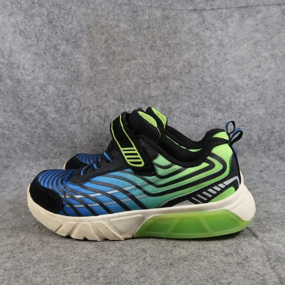 Athletic Works Shoes Kids 2 Sneakers Casual Easy On Blue Green Boys Play School